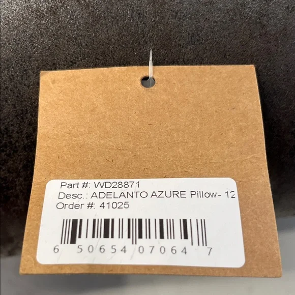 Wooded River Brown Leather Decorative Pillow- 12” x 18” - Picture 3 of 5